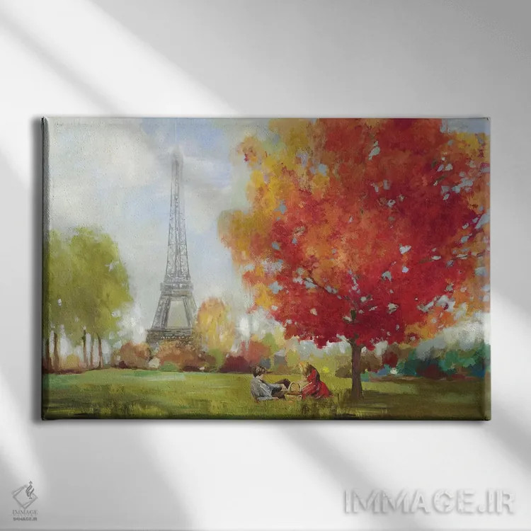 تابلو دشت پاریس (فرانسه) اثر آلیسون پیرس - نمای روبهرو روی دیوار