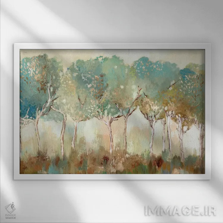 تابلو نور طلایی خورشید اثر آلیسون پیرس - نمای قابدار سفید