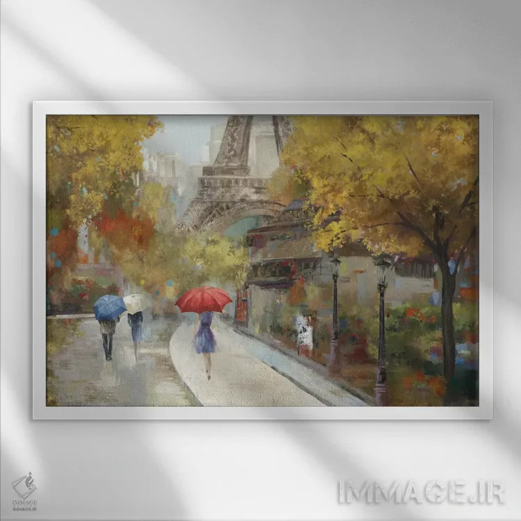 تابلو عاشق مسیر اثر آلیسون پیرس - نمای قابدار سفید