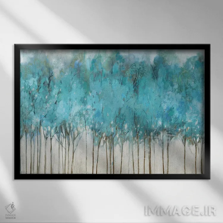 تابلو نجوای کبود اثر آلیسون پیرس - نمای قابدار مشکی
