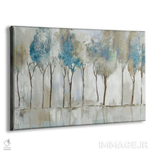 تابلو درختان بلند نیلی اثر آلیسون پیرس - نمای پرسپکتیو محصول