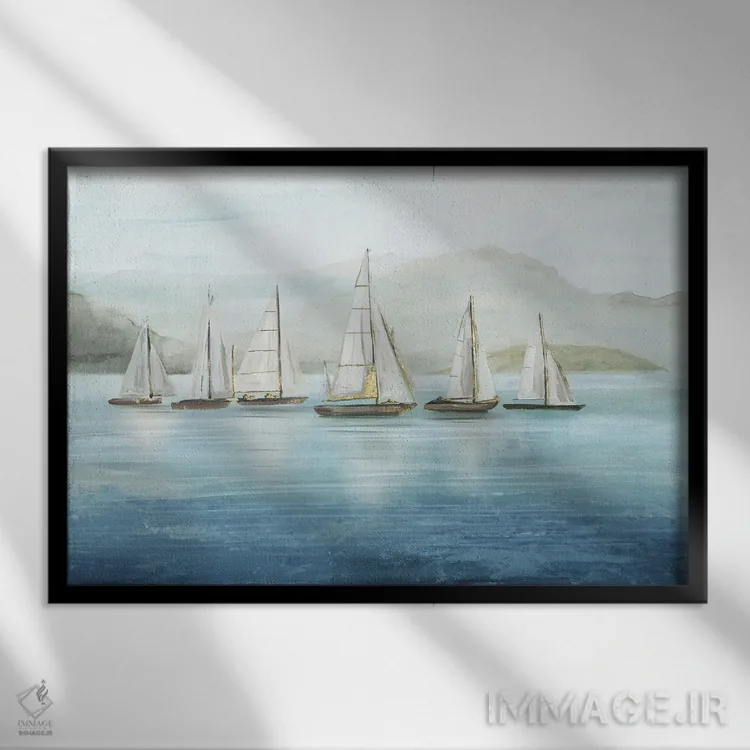 تابلو در دریا اثر آلیسون پیرس - نمای قابدار مشکی