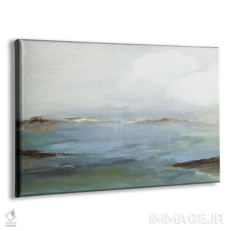 تابلو ساحل آرام آبی اثر آلیسون پیرس - نمای پرسپکتیو محصول