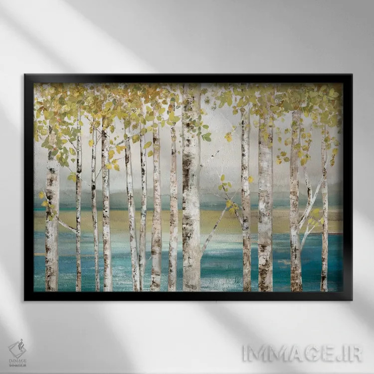 تابلو کنار رودخانه I اثر آلیسون پیرس - نمای قابدار مشکی