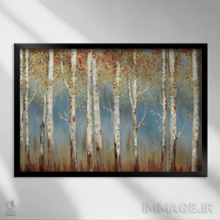 تابلو اخگرهای فروزان I اثر آلیسون پیرس - نمای قابدار مشکی