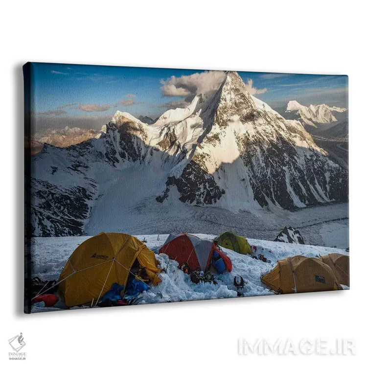 تابلو کمپ ۲، سینهکشی آبروتزی، K2، منطقهٔ گلگت-بلتستان، پاکستان اثر الکس بیوس - نمای پرسپکتیو محصول