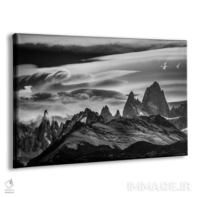 تابلو رشتهکوه سرو تور و فیتس روی، ال چالتن، پاتاگونیا، آرژانتین اثر الکس بیوس - نمای پرسپکتیو محصول
