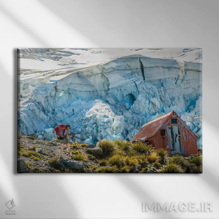 تابلو پیادهروی روزانه کنار پناهگاه سفتون، پارک ملی آئوراکی/کوه کوک، جزیره جنوبی، نیوزیلند اثر الکس بیوس - نمای روبهرو روی دیوار