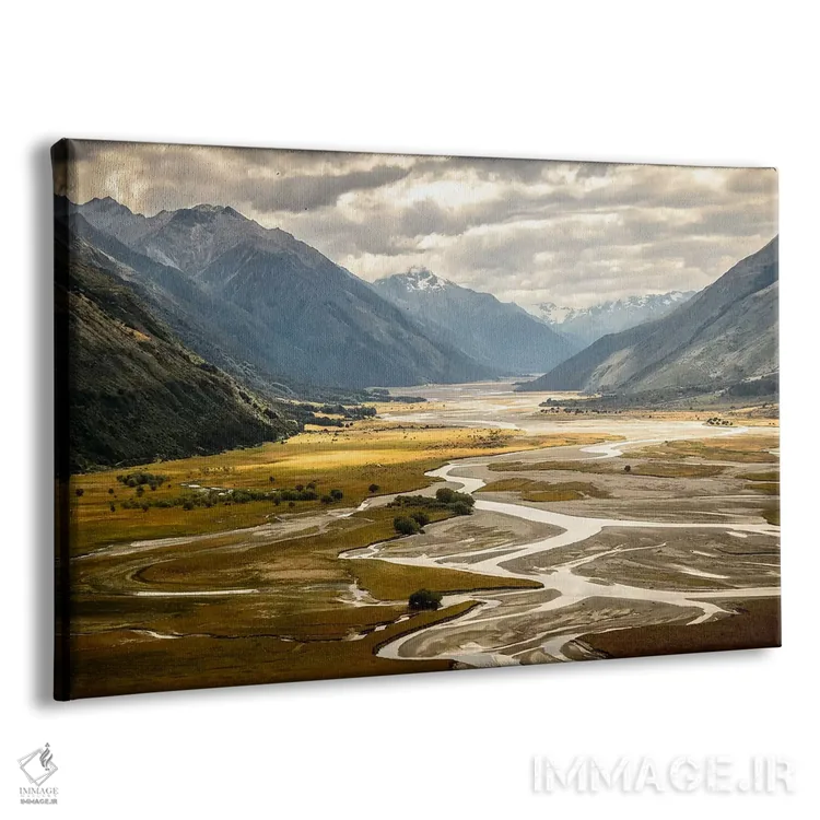 تابلو درهٔ هانتر، واناکا، منطقهٔ اوتاگو، جزیره جنوبی، نیوزیلند اثر الکس بیوس - نمای پرسپکتیو محصول