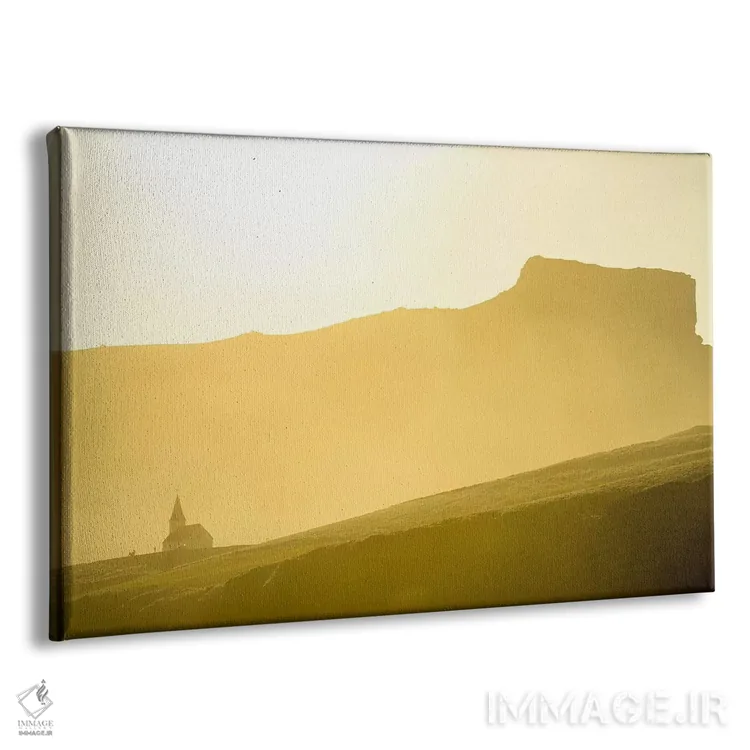 تابلو کلیسای قلهٔ کوه، ویک ای میردال، سودورلند، ایسلند اثر الکس بیوس - نمای پرسپکتیو محصول