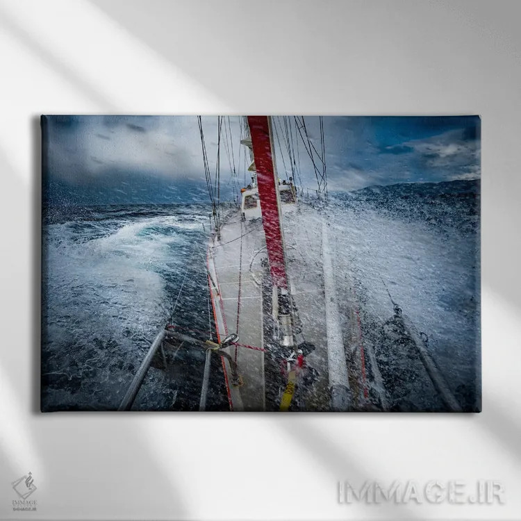 تابلو هوای طوفانی در دماغه هورن، پاتاگونیا، شیلی اثر الکس بیوس - نمای روبهرو روی دیوار