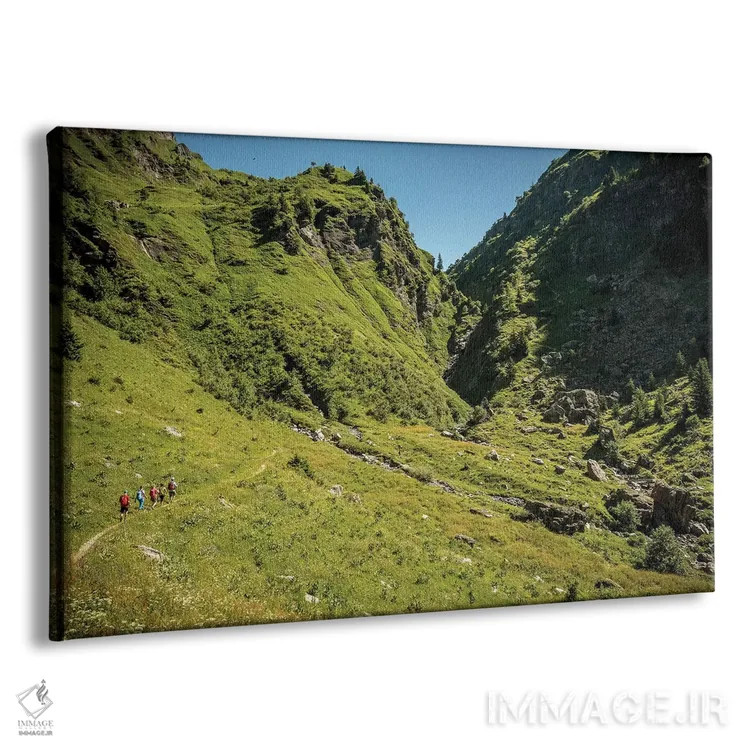 تابلو یک گروه از کوهنوردان نزدیک کل دانترن، پاسی، اوت سووآ، فرانسه اثر الکس بیوس - نمای پرسپکتیو محصول