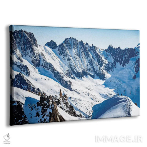 تابلو دو کوهنورد روی خطالرأس میدی-پلن، شامونی، فرانسه اثر الکس بیوس - نمای پرسپکتیو محصول