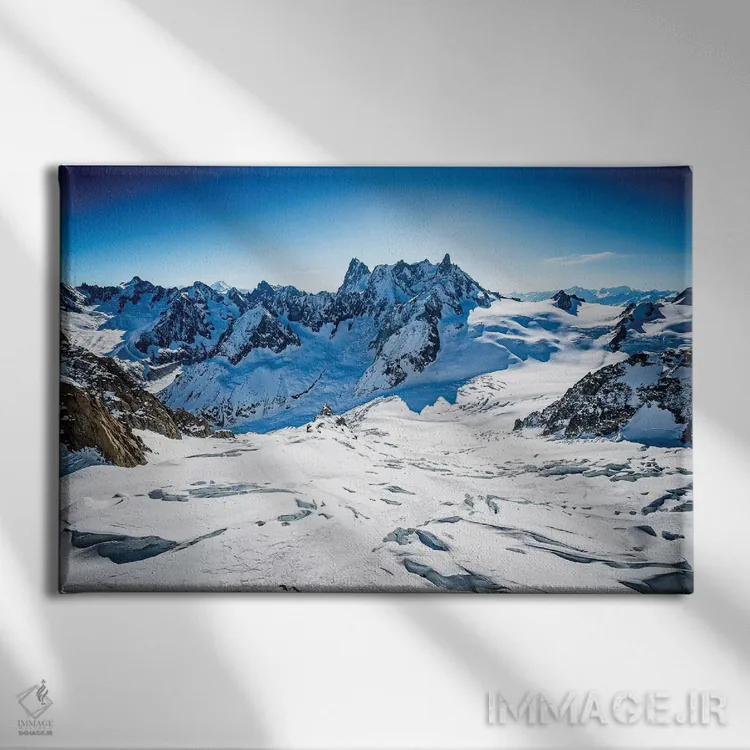 تابلو نمای هوایی واله بلانش و گراند جوراس، شامونی، فرانسه اثر الکس بیوس - نمای روبهرو روی دیوار