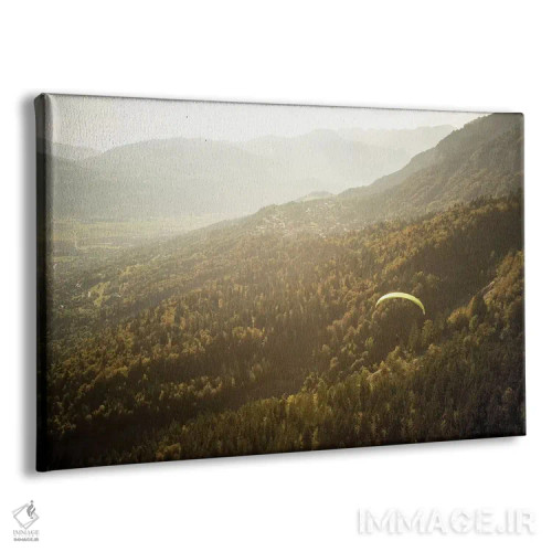 تابلو یک پاراگلایدر بر فراز دره شامونی، فرانسه اثر الکس بیوس - نمای پرسپکتیو محصول