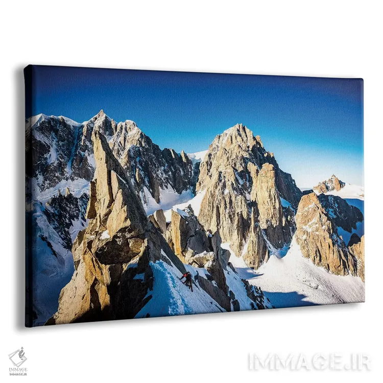 تابلو کوهنورد بر دیواره شمالی تور رونده، شامونی، فرانسه اثر الکس بیوس - نمای پرسپکتیو محصول