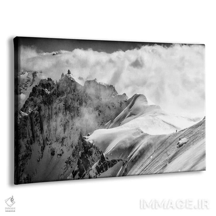 تابلو اسکیباز روی خطالرأس میدی-پلن، شامونی، فرانسه اثر الکس بیوس - نمای پرسپکتیو محصول