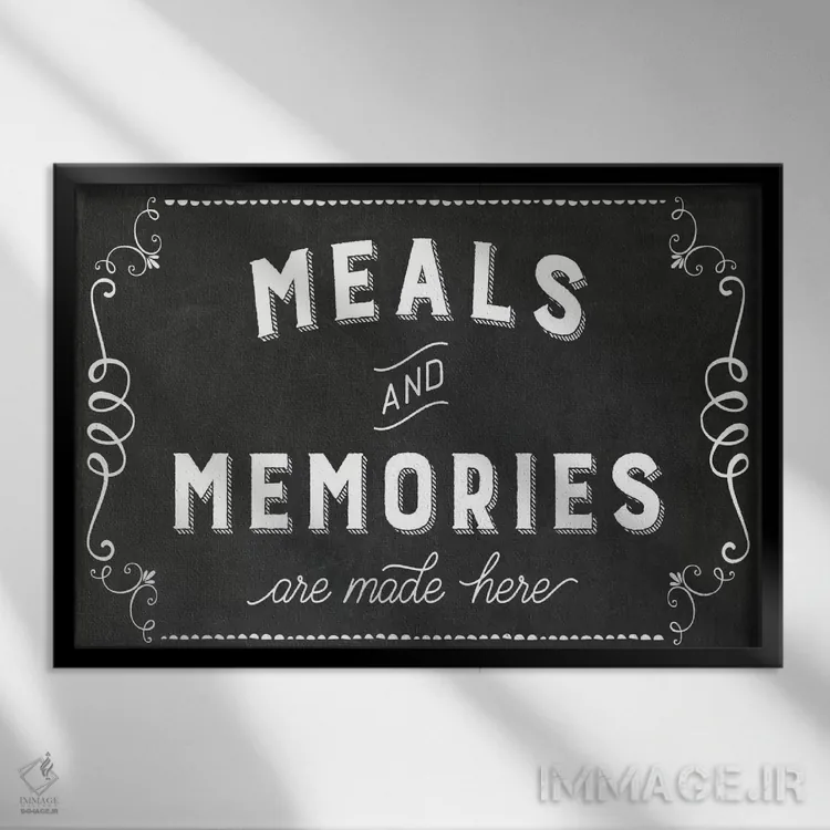 تابلو غذاها و خاطرهها اثر آماندا موری - نمای قابدار مشکی