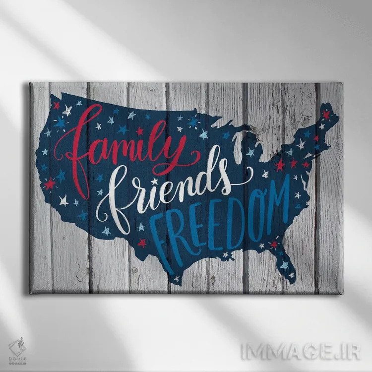 تابلو پای آمریکایی یک اثر آماندا مکگی - نمای روبهرو روی دیوار