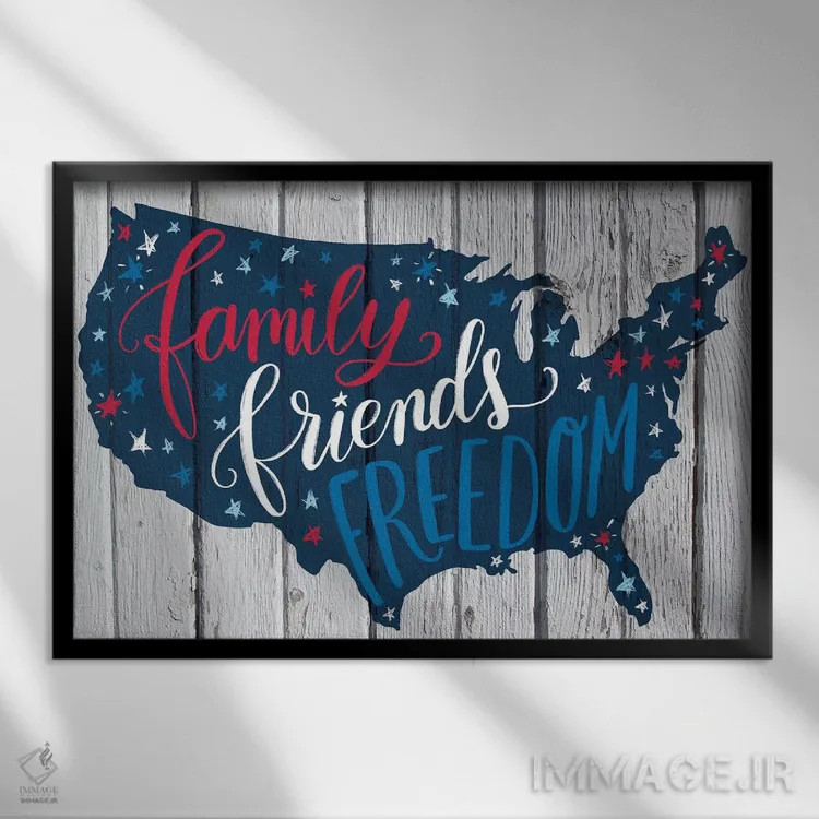 تابلو پای آمریکایی یک اثر آماندا مکگی - نمای قابدار مشکی