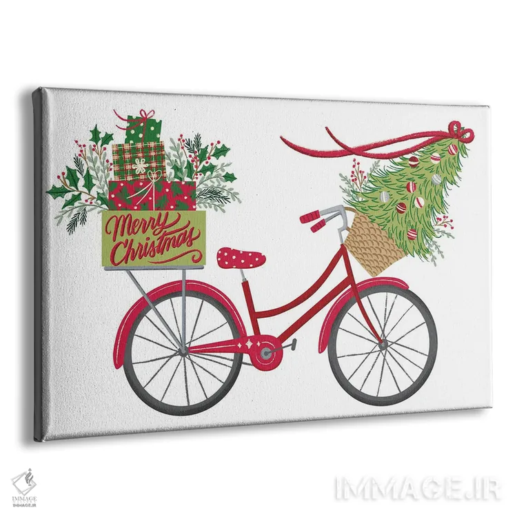 تابلو دوچرخهٔ کریسمسی اثر آماندا مکگی - نمای پرسپکتیو محصول