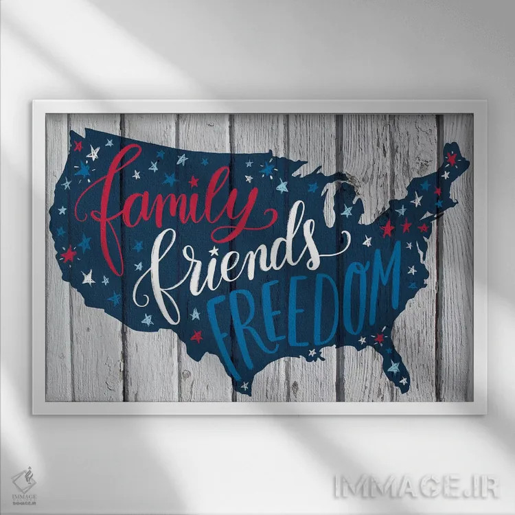 تابلو پای آمریکایی یک اثر آماندا مکگی - نمای قابدار سفید