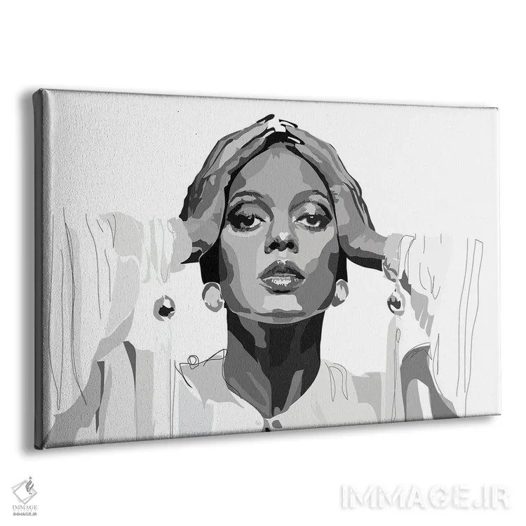 تابلو دایانا راس (خواننده آمریکایی) اثر آنا مککی - نمای پرسپکتیو محصول