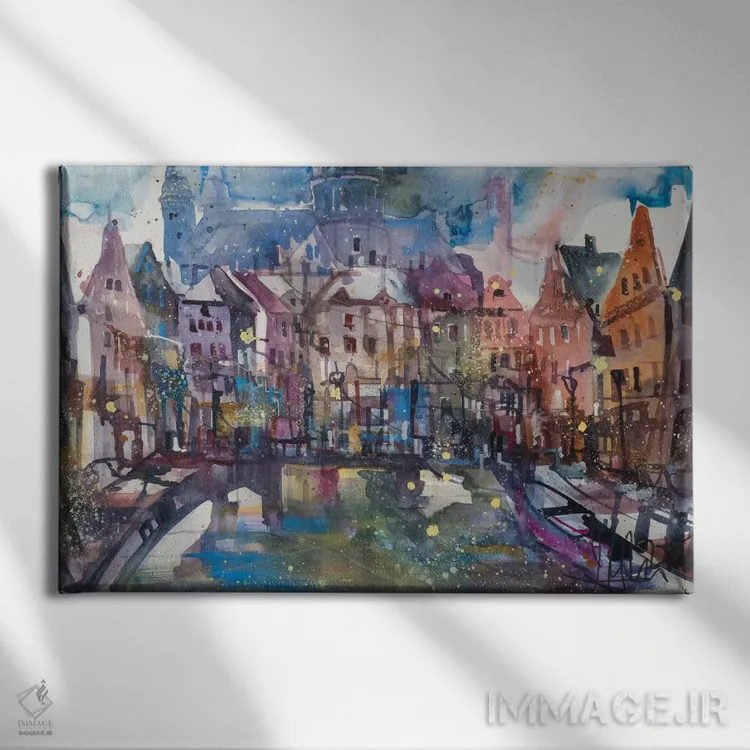 تابلو آمستردام اثر آندریاس ماترن - نمای روبهرو روی دیوار