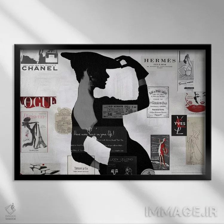 تابلو مد سطح بالا II اثر آماندا پیرسون - نمای قابدار مشکی