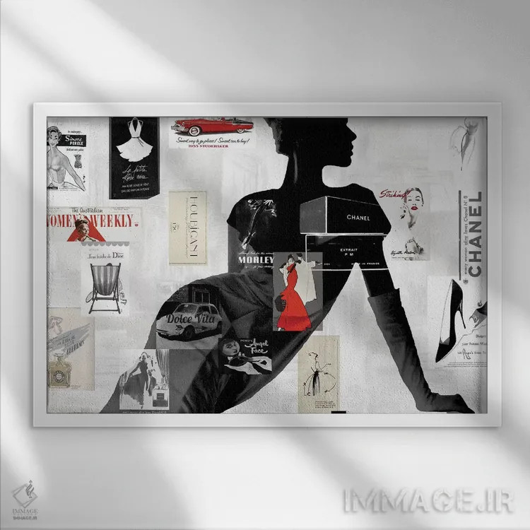 تابلو مد سطح بالا I اثر آماندا پیرسون - نمای قابدار سفید