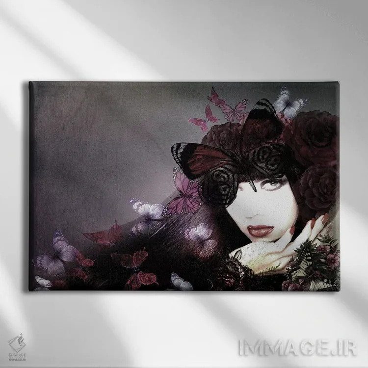 تابلو پروانهها اثر تاتیانا آمرِین - نمای روبهرو روی دیوار