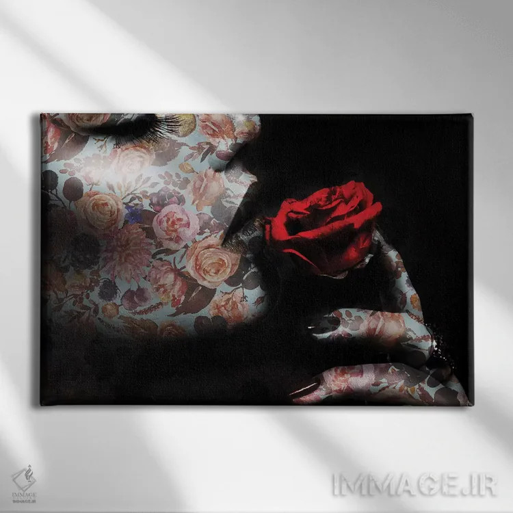 تابلو بوسه اثر تاتیانا آمرِین - نمای روبهرو روی دیوار