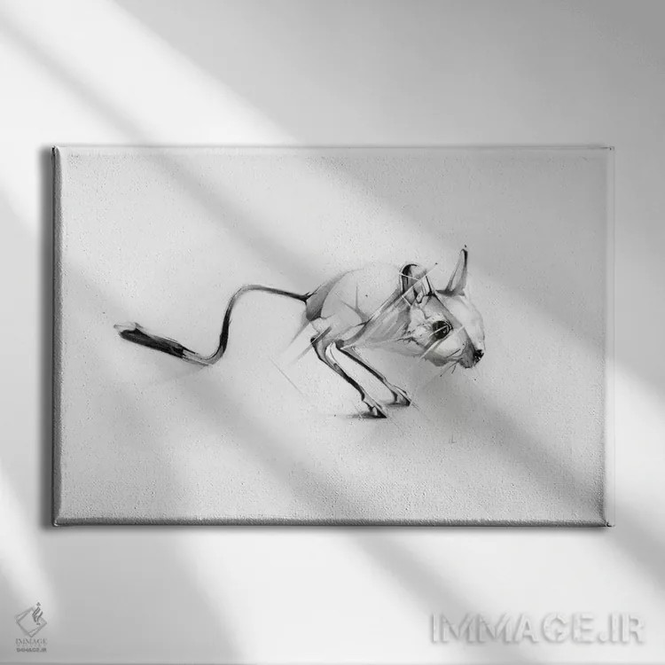 تابلو جربوا مصری (موش صحرایی) اثر الکسیس مارکو - نمای روبهرو روی دیوار