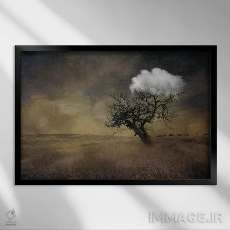 تابلو درخت اثر تاتیانا آمرِین - نمای قابدار مشکی