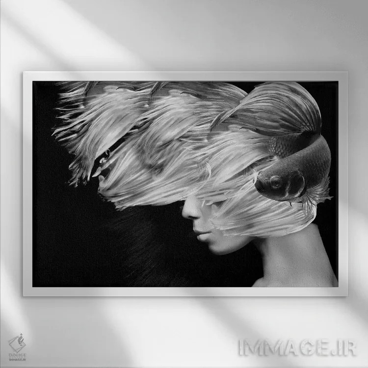 تابلو ماهیگیری I اثر تاتیانا آمرِین - نمای قابدار سفید