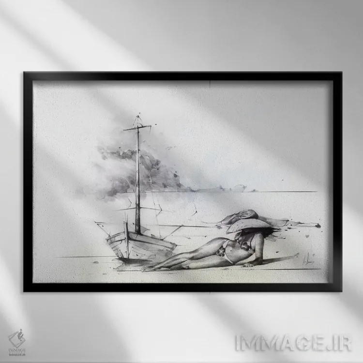 تابلو بارکا (اسم خاص/مکان) اثر الکسیس مارکو - نمای قابدار مشکی