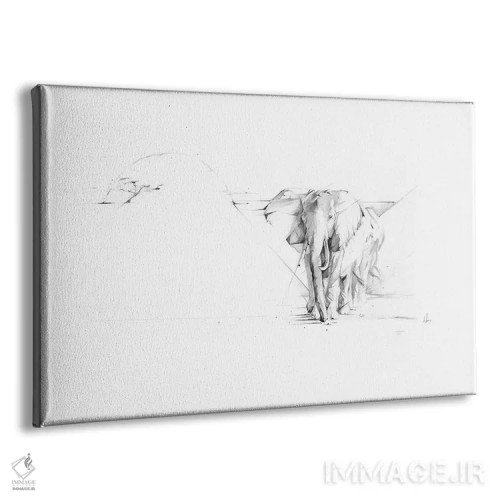 تابلو رژهٔ فیلها اثر الکسیس مارکو - نمای پرسپکتیو محصول