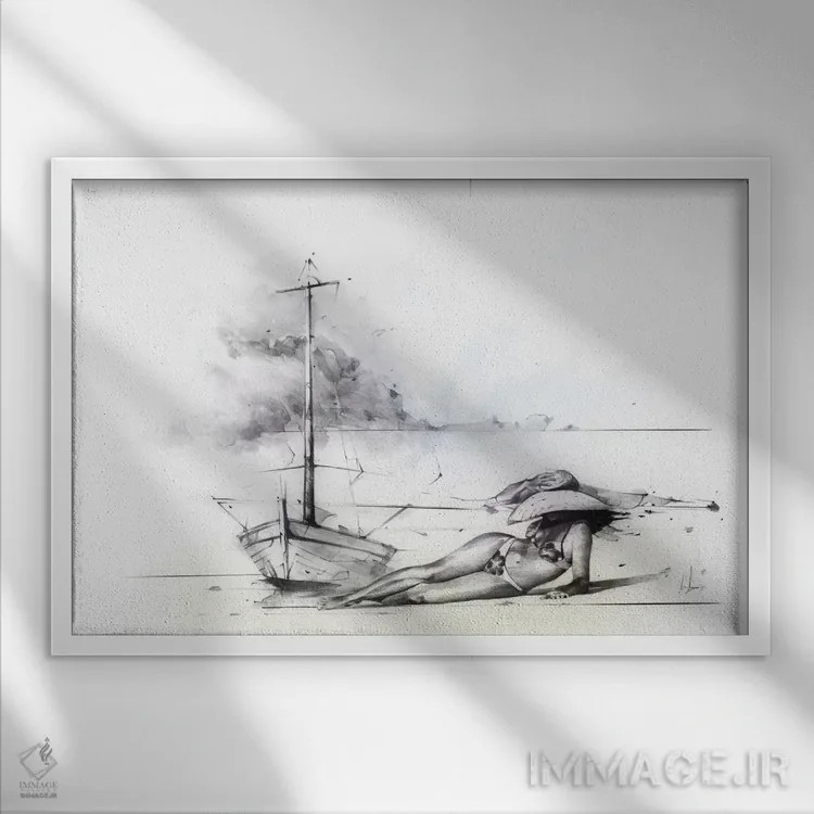 تابلو بارکا (اسم خاص/مکان) اثر الکسیس مارکو - نمای قابدار سفید