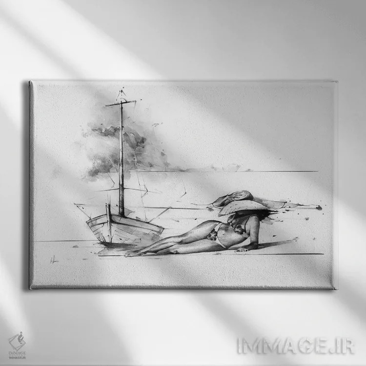 تابلو آفتابسوختگی اثر الکسیس مارکو - نمای روبهرو روی دیوار