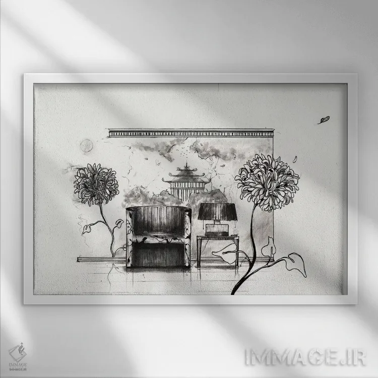 تابلو کجا هستم؟ اثر الکسیس مارکو - نمای قابدار سفید