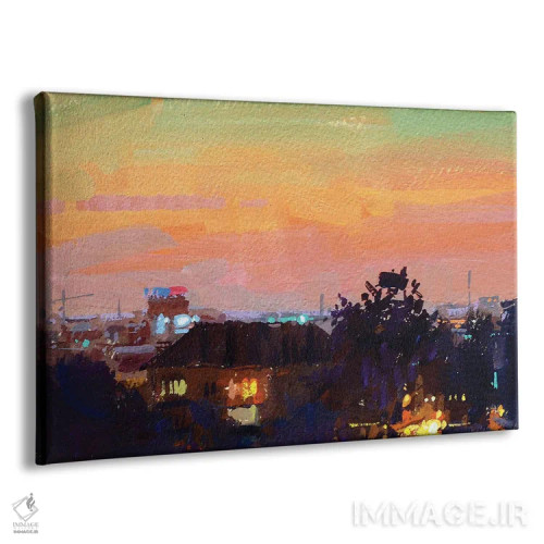 تابلو چراغهای شبانه در شهر اثر الکس مووچون - نمای پرسپکتیو محصول