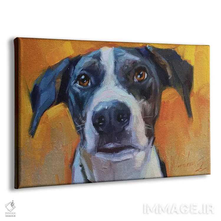 تابلو پرتـرهٔ سگ با گوشهای بزرگ اثر الکس مووچون - نمای پرسپکتیو محصول