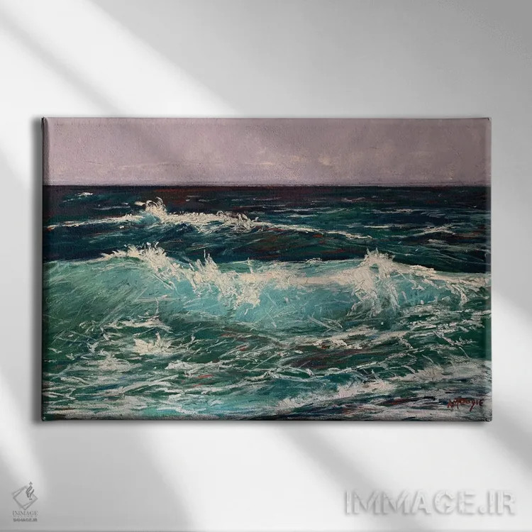 تابلو موج شکسته اثر اندرو مودی - نمای روبهرو روی دیوار