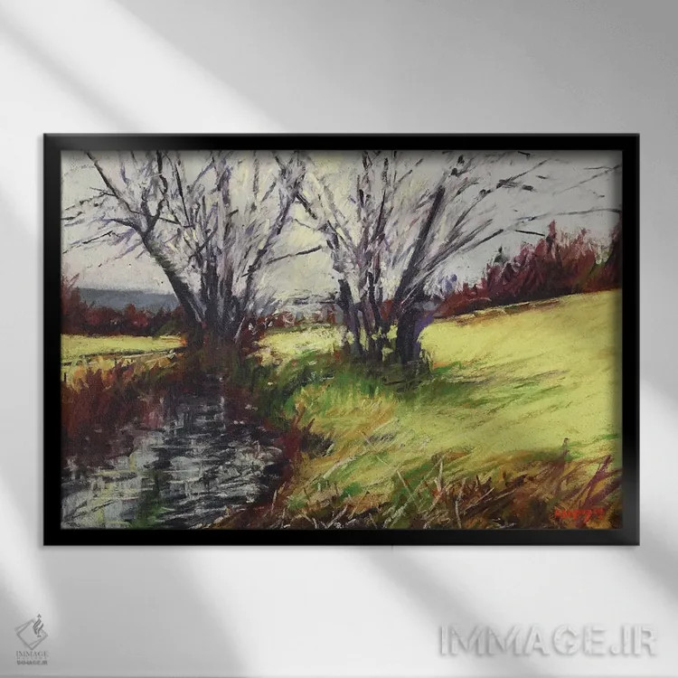 تابلو انتهای جاده اثر اندرو مودی - نمای قابدار مشکی