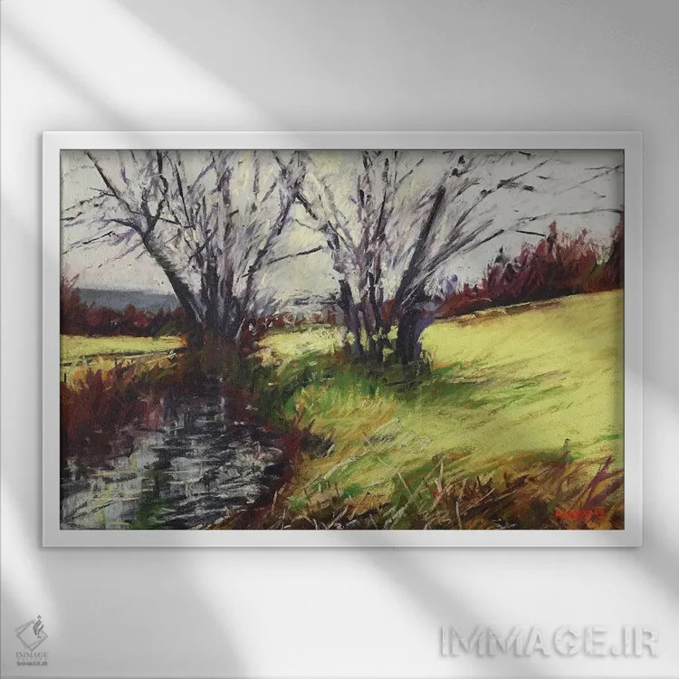 تابلو انتهای جاده اثر اندرو مودی - نمای قابدار سفید