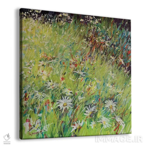 تابلو چمنزار گلمروارید اثر اندرو مودی - نمای پرسپکتیو محصول