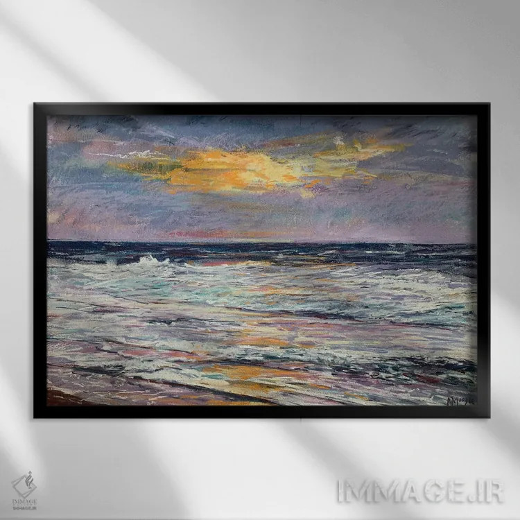 تابلو دریای درخشان اثر اندرو مودی - نمای قابدار مشکی