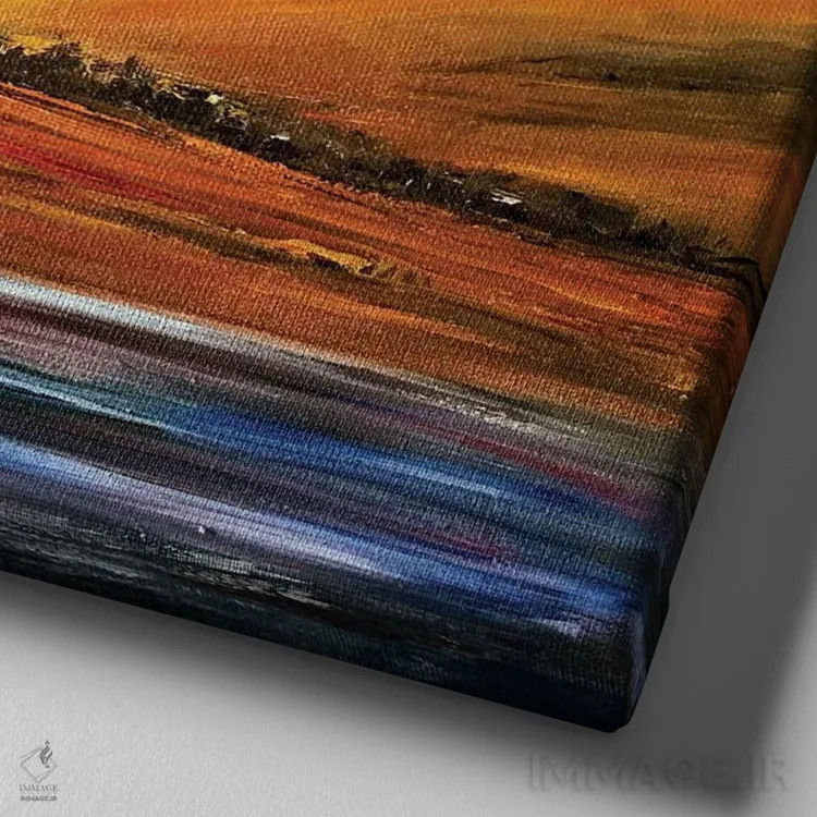 تابلو درهٔ درخشان اثر اندرو مودی - نمای نزدیک بافت بوم