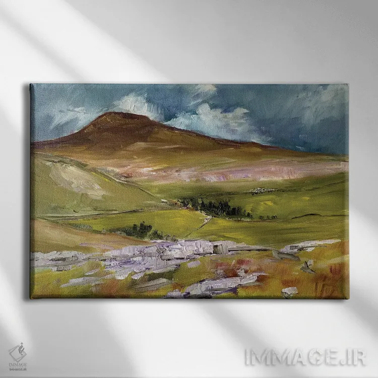 تابلو اینگلبرو (نام کوه در انگلستان) اثر اندرو مودی - نمای روبهرو روی دیوار
