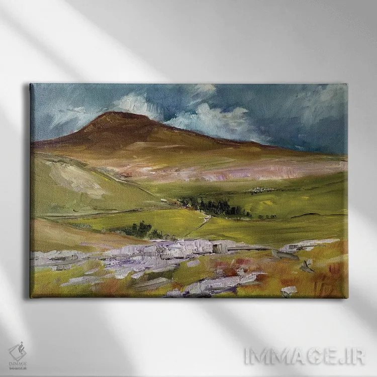 تابلو اینگلبرو (نام کوه در انگلستان) اثر اندرو مودی - نمای روبهرو روی دیوار